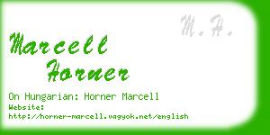 marcell horner business card